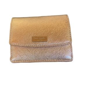 Kate spade small light pink sparkly wallet